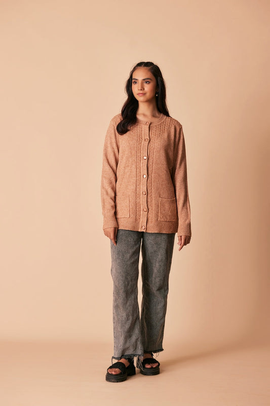 Ellena - Round Neck Cardigan Sweater