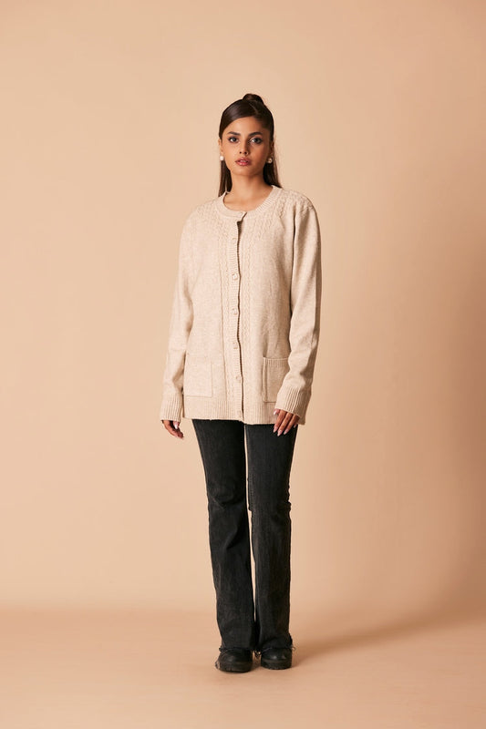 Ellena - Round Neck Cardigan Sweater