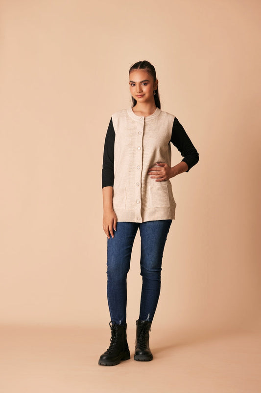 Ellena - Round Neck Cardigan Sweater