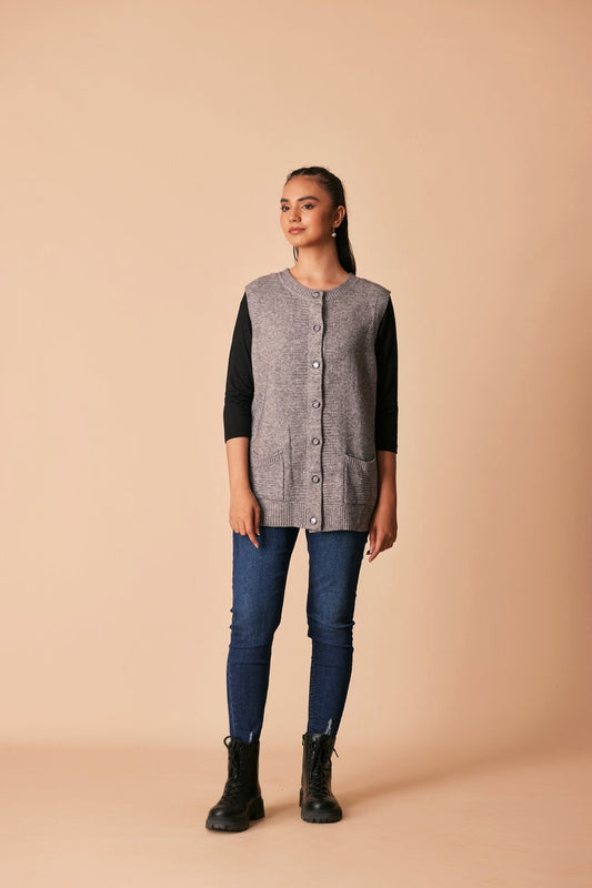 Ellena - Round Neck Cardigan Sweater