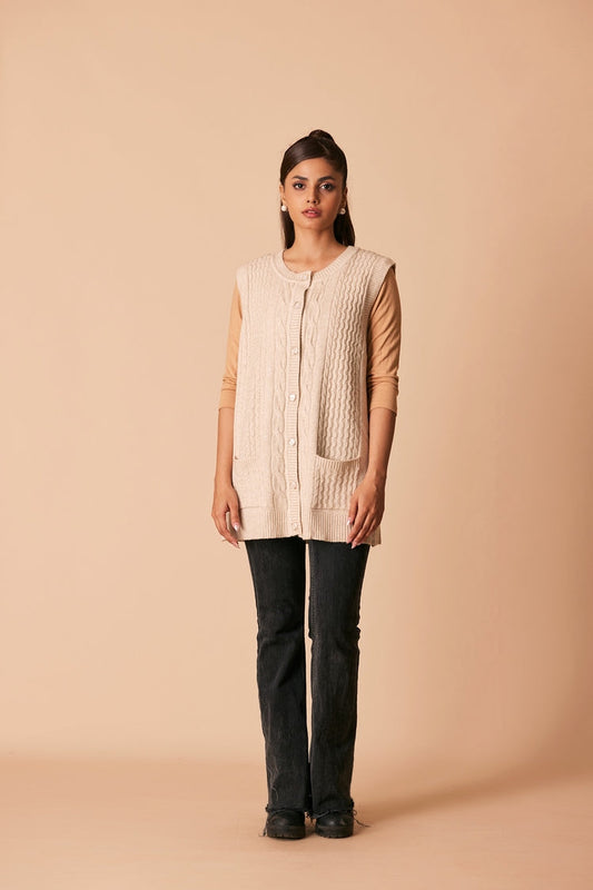 Ellena - Round Neck Cardigan Sweater