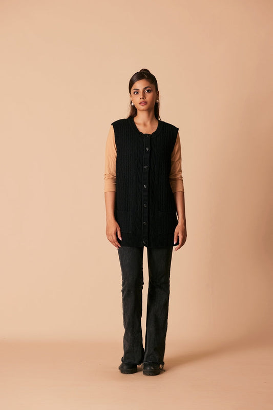 Ellena - Round Neck Cardigan Sweater
