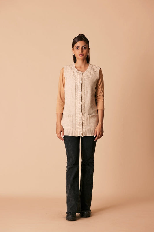 Ellena - Round Neck Cardigan Sweater