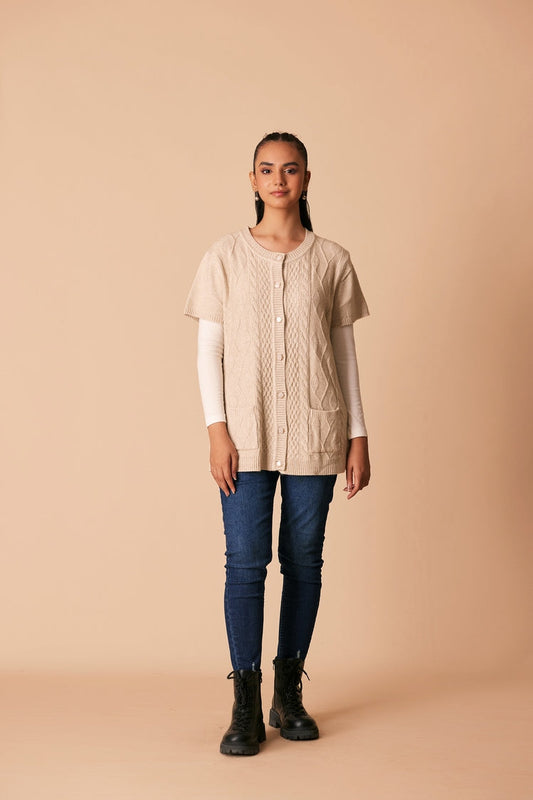 Ellena - Round Neck Cardigan Sweater