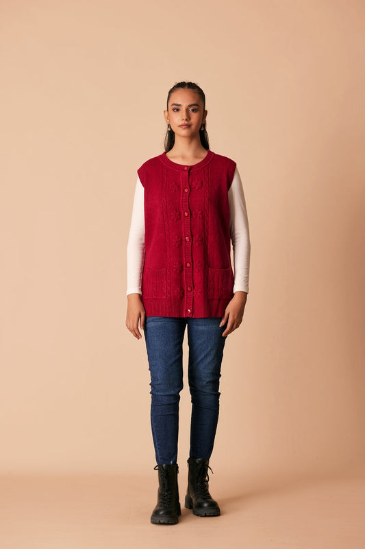 Ellena - Round Neck Cardigan Sweater