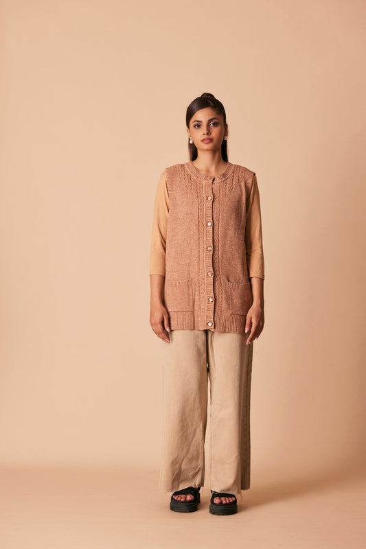 Ellena - Round Neck Cardigan Sweater