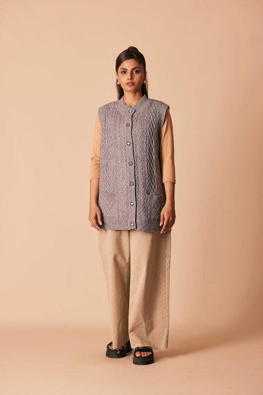 Ellena - Round Neck Cardigan Sweater