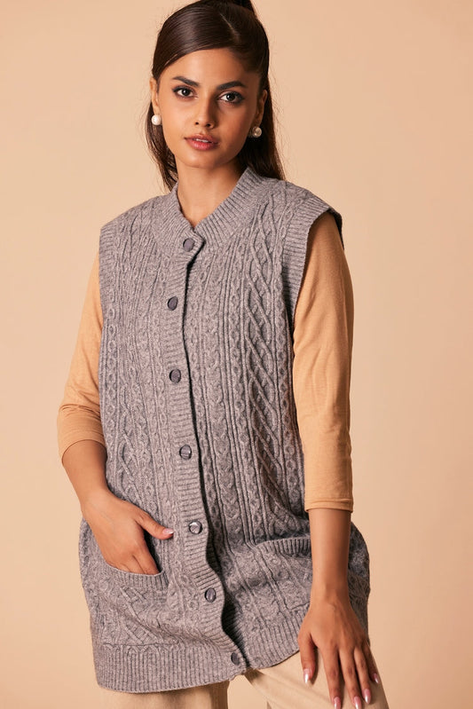 Ellena - Round Neck Cardigan Sweater