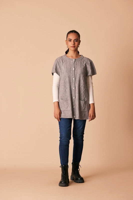 Ellena - Round Neck Cardigan Sweater