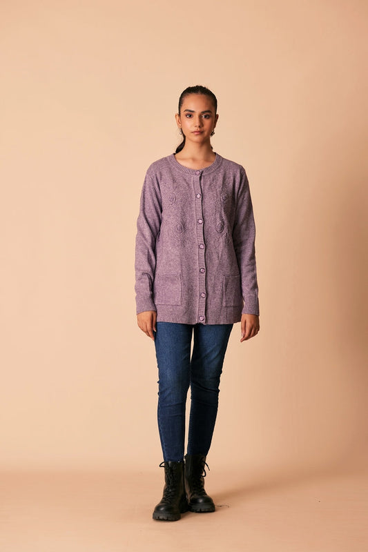 Ellena - Round Neck Cardigan Sweater