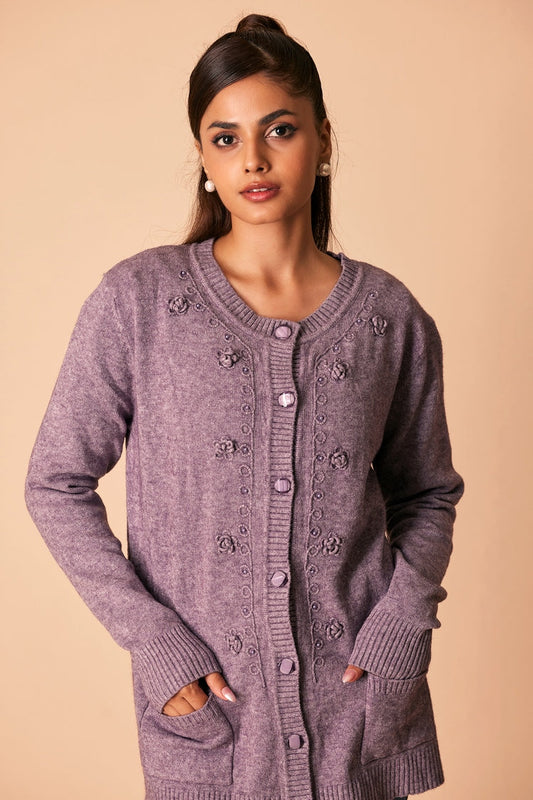 Ellena - Round Neck Cardigan Sweater
