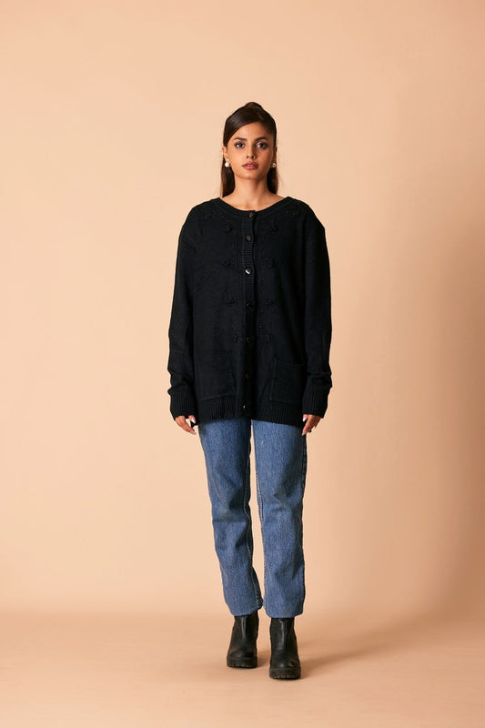 Ellena - Round Neck Cardigan Sweater