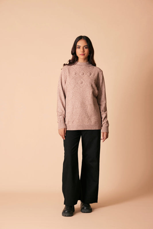 Ellena - Round Neck Pullover Sweater