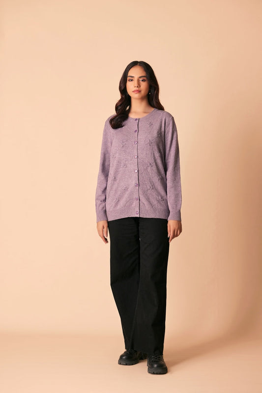 Ellena - Round Neck Cardigan Sweater