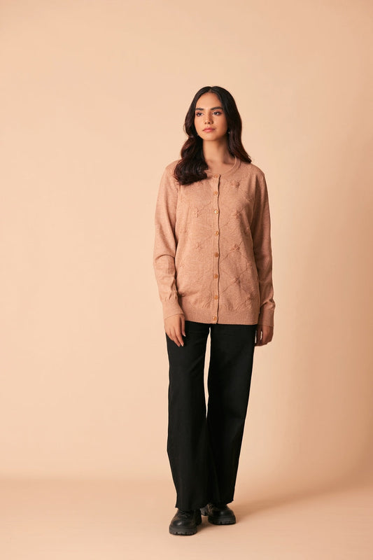 Ellena - Round Neck Cardigan Sweater