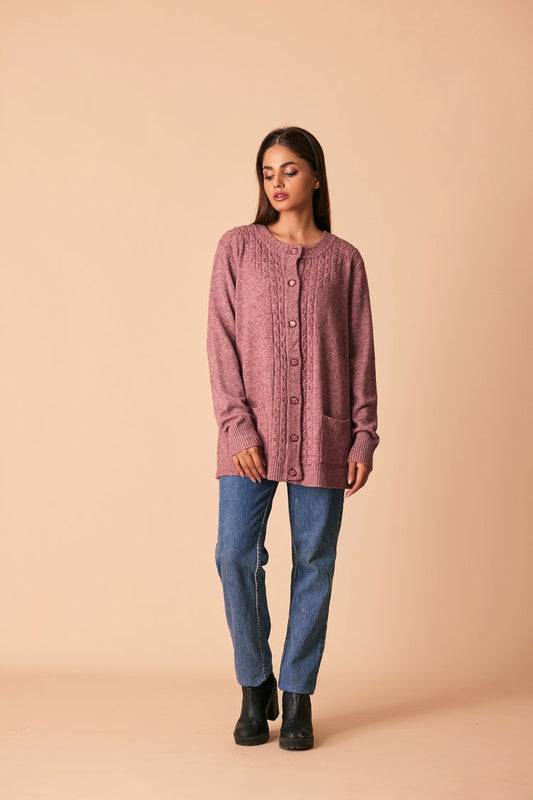 Ellena - Round Neck Cardigan Sweater