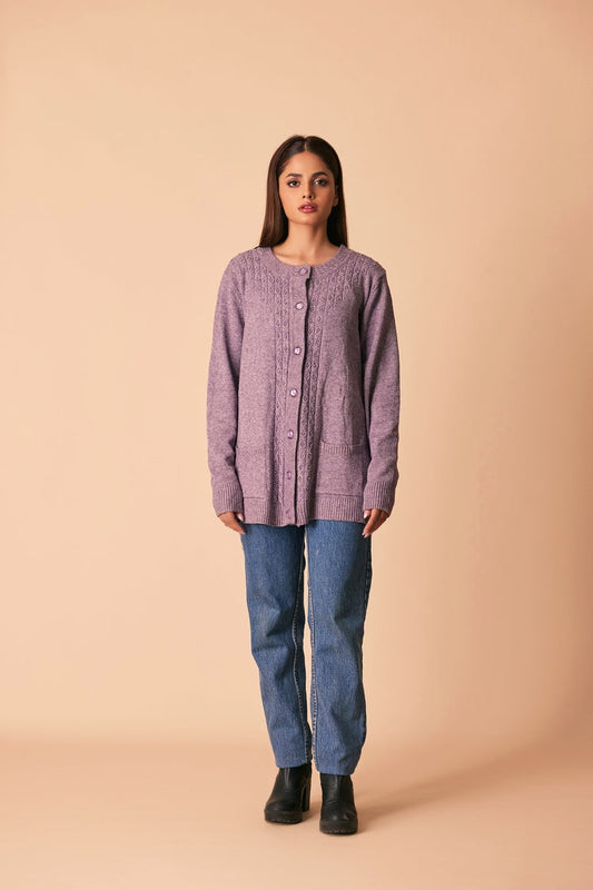 Ellena - Round Neck Cardigan Sweater