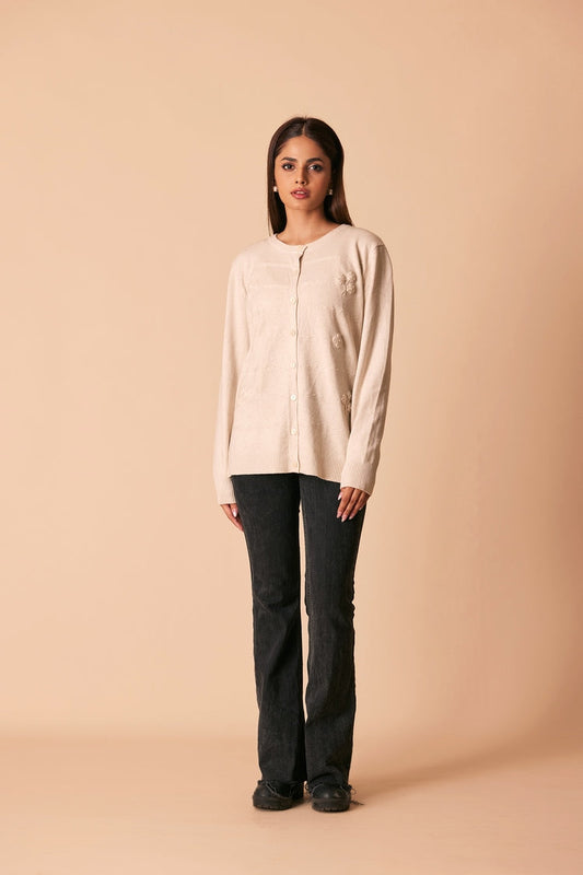 Ellena - Round Neck Cardigan Sweater