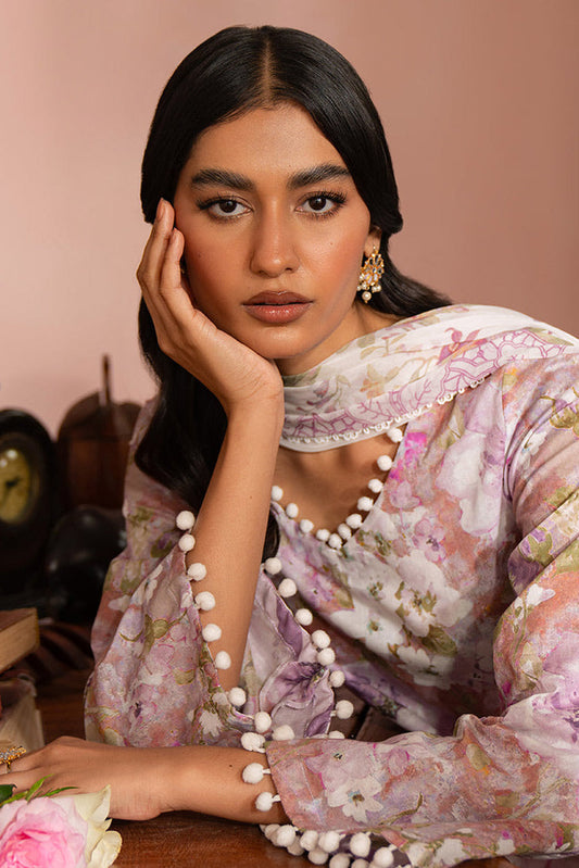 Picture of <!--gt-->Cross Stitch - Seher Unstitched Premium Cambric Collection - Orchid Galore - Available at Raja Sahib