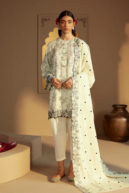 Picture of <!--fo-->Cross Stitch - Winter Unstitched Collection 2024 - Dove Gray - Available at Raja Sahib