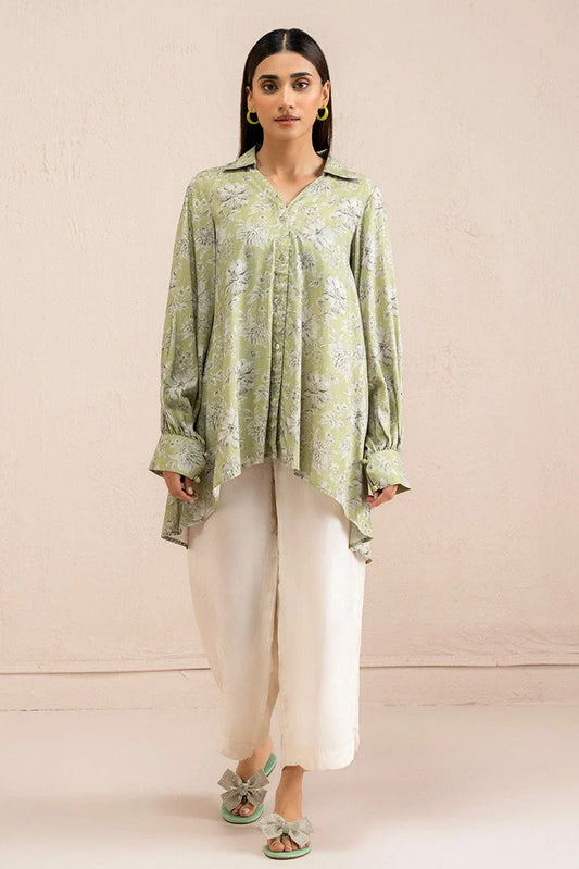 Cross Stitch - Winter Pear Printed Linen Shirt