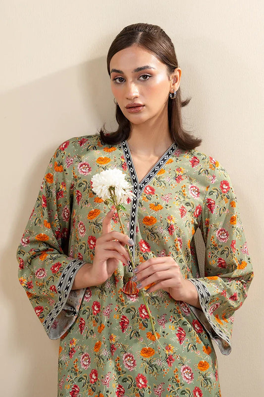 Picture of Cross Stitch - Daily Khaddar & Linen Unstitched Collection - 2 PC - Muted Rose - Available at Raja Sahib