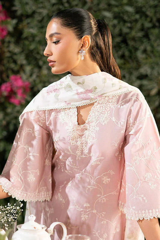 Picture of <!--ce-->Cross Stitch - Mahiri Unstitched Embroidered Collection Vol 2 - Carmine Rose - Available at Raja Sahib