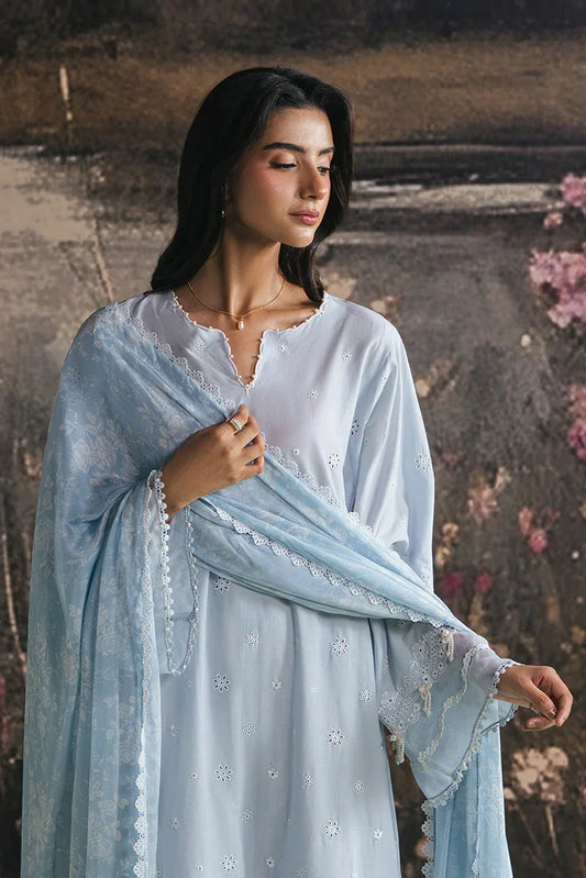 Picture of Cross Stitch - Embroidered Lawn Edit Vol 1 - Whispy Blue - Available at Raja Sahib