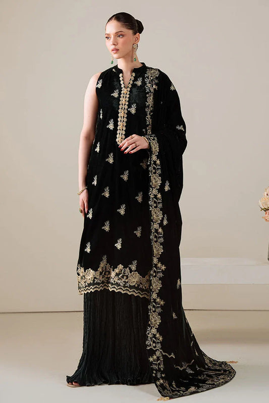 Cross Stitch - 3 PC Velvet Embroidered Suit - Verdant Spell