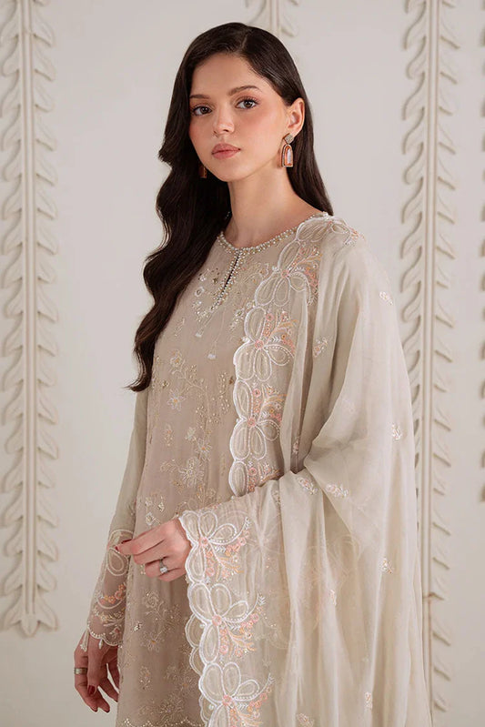 Cross Stitch - 3 PC Silk Embroidered Suit - Meadow Mist