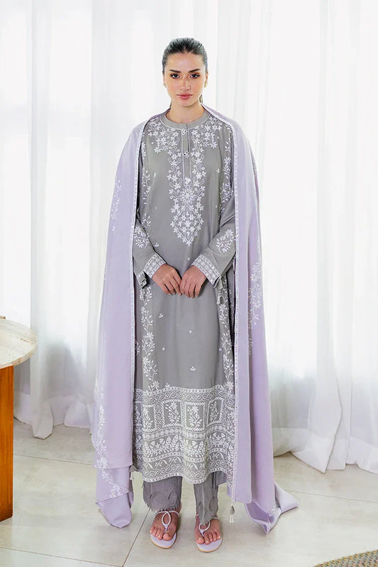 Picture of Cross Stitch - Premium Unstitched Cotton Satin - Ethereal Veil - Available at Raja Sahib