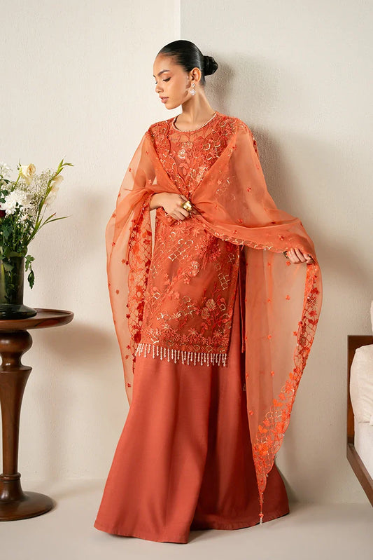 Cross Stitch - Embroidered Chiffon Edit - 4 Piece - Autumn Zest