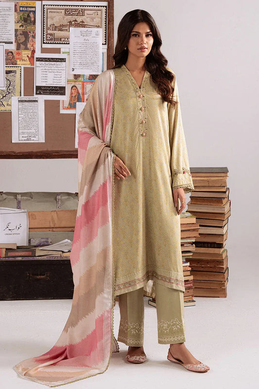 Picture of Cross Stitch - Unstitched Winter Collection - Sage Garland - Available at Raja Sahib