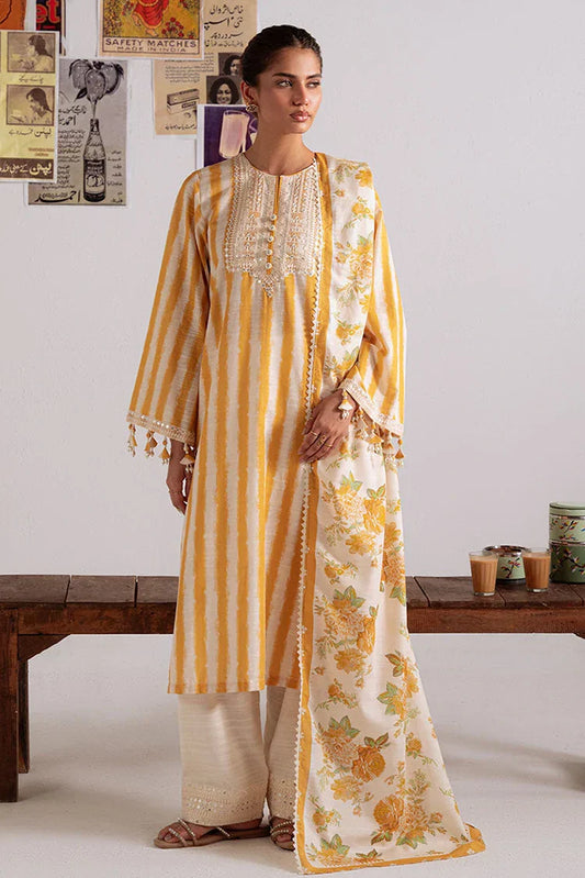 Picture of Cross Stitch - Unstitched Winter Collection - Ochre Bliss - Available at Raja Sahib