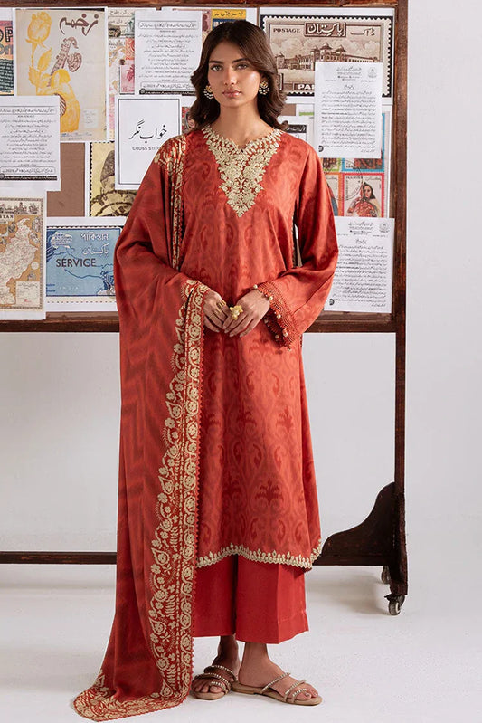 Picture of Cross Stitch - Unstitched Winter Collection - Rustic Aura - Available at Raja Sahib