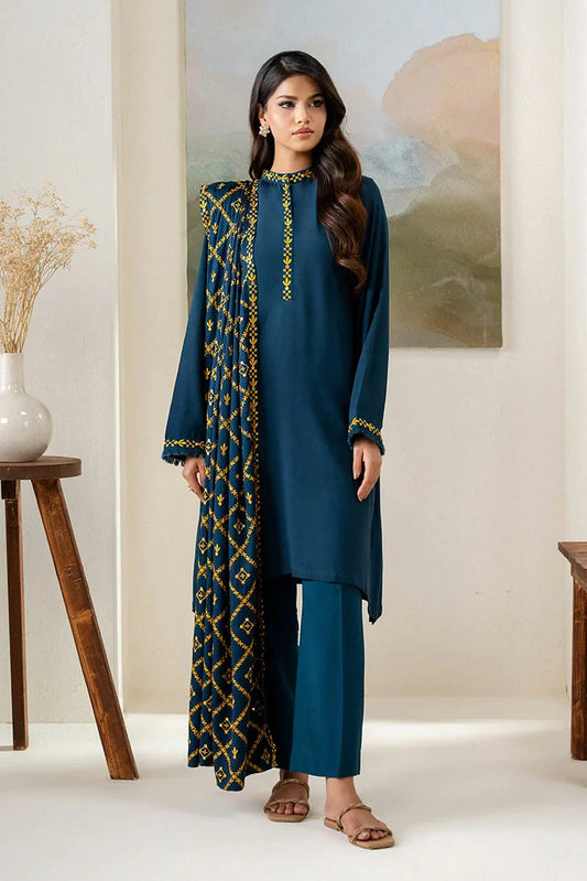 Cross Stitch - Exclusive Pret - Sage Blue - 2 Piece - Shirt & Dupatta