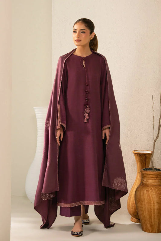 Cross Stitch - Exclusive Pret - Plum Berry - 2 Piece - Shirt & Dupatta