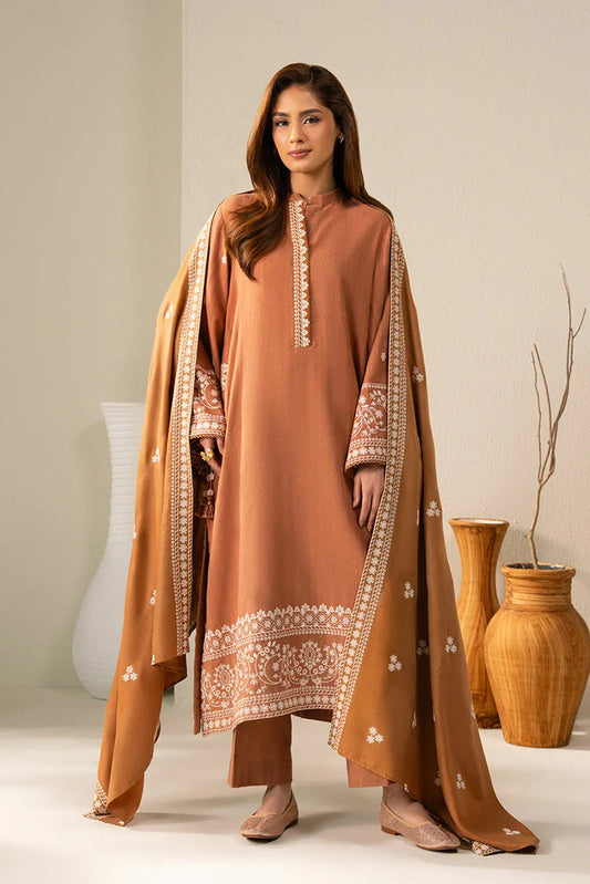 Cross Stitch - Exclusive Pret - Peach Caramel - 2 Piece - Shirt & Dupatta