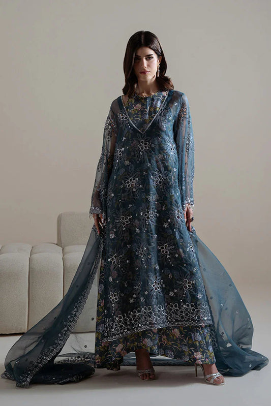 Cross Stitch - Unstitched Chiffon Edit Vol 1 - Indigo Spark