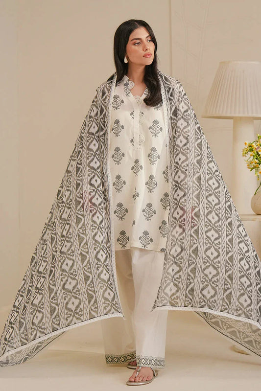 Cross Stitch - Daily Unstitched Lawn - Ikat Essence