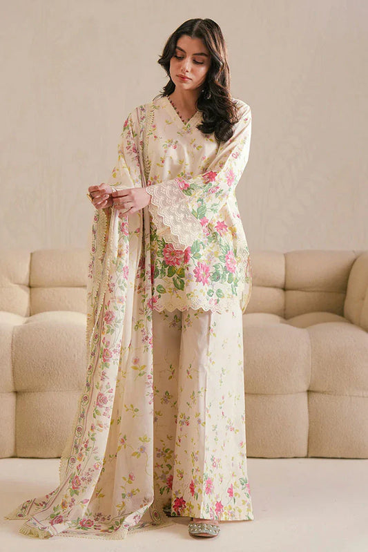 Cross Stitch - Daily Unstitched Lawn - Petal Veil