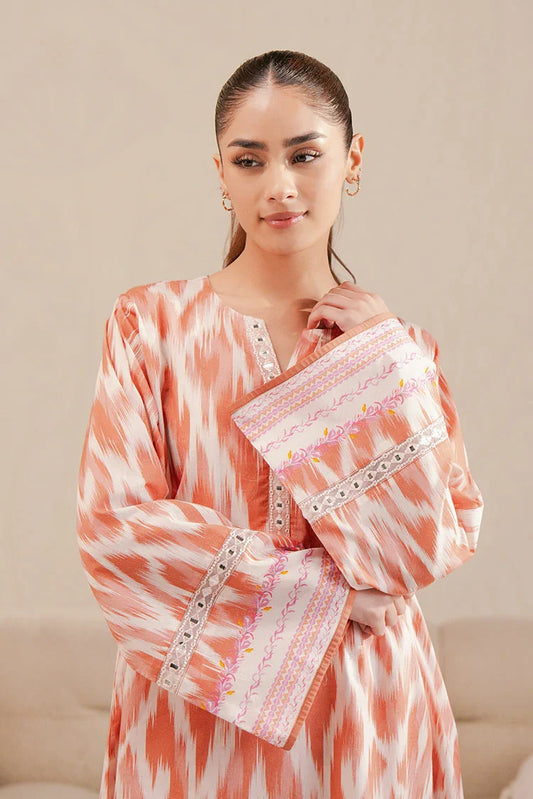 Cross Stitch - Daily Unstitched Lawn - Saffron Fade