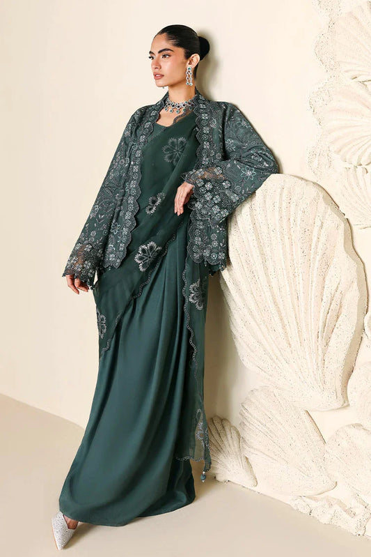 Cross Stitch - Embroidered Chiffon Edit Vol 2 - Dark Sea