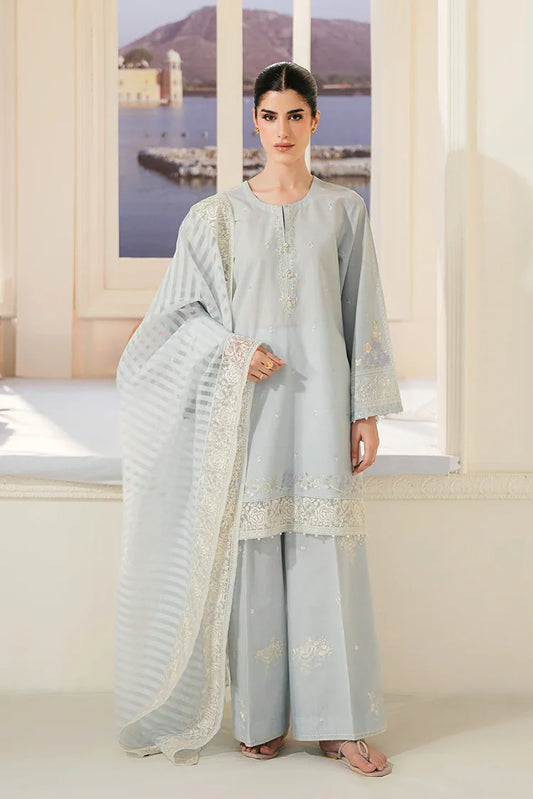 Cross Stitch - Embroidered Lawn Edit Vol 3 - Aqua Whisper