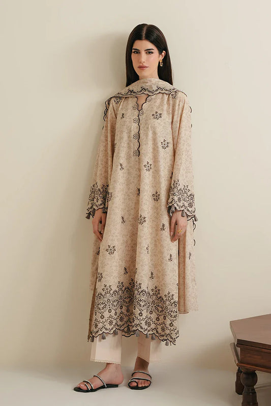 Cross Stitch - Embroidered Lawn Edit Vol 3 - Ivory Noir