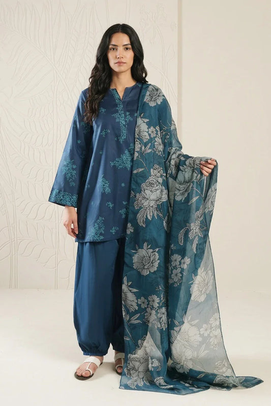 Cross Stitch - Daily Unstitched Printed Lawn Vol 3 - Celestial Aura