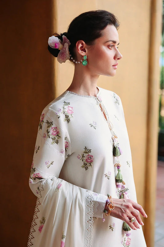 Cross Stitch - Embroidered Lawn Edit Vol 2 - Garden Ivory
