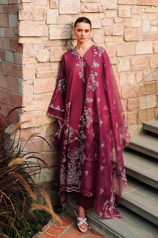Cross Stitch - Embroidered Lawn Edit Vol 2 - Plum Essence