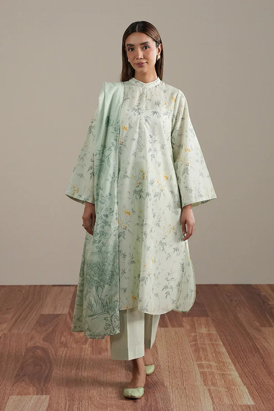 Cross Stitch - Soft Green - 2 Piece
