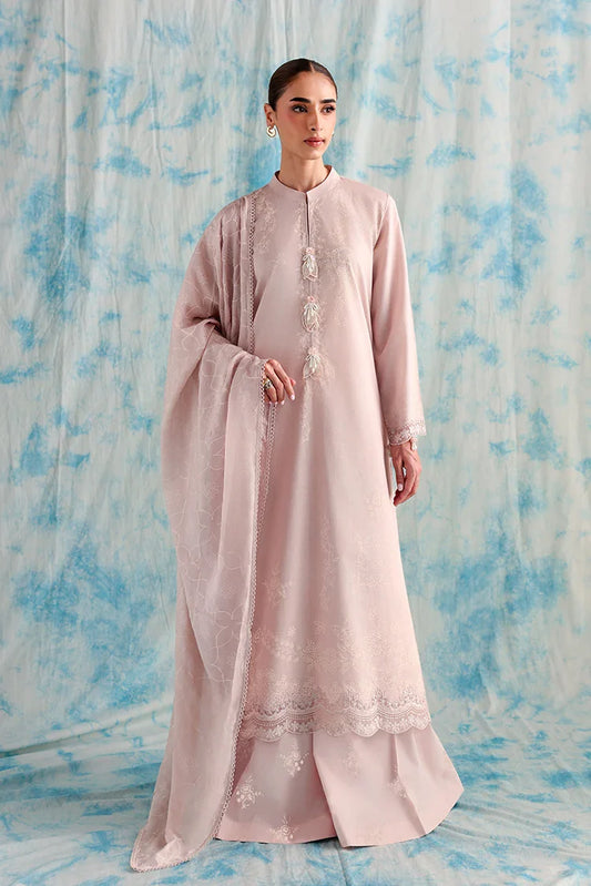 Cross Stitch - Unstitched Premium Lawn Vol 3 - Muted Mauve